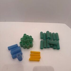 Gently Used group of 33 various small Velcro rollers